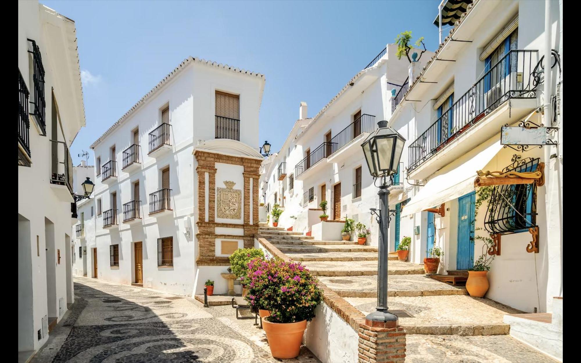 Precioso Apartamento De Dos Plantas Con Vistas Frigiliana Exterior foto